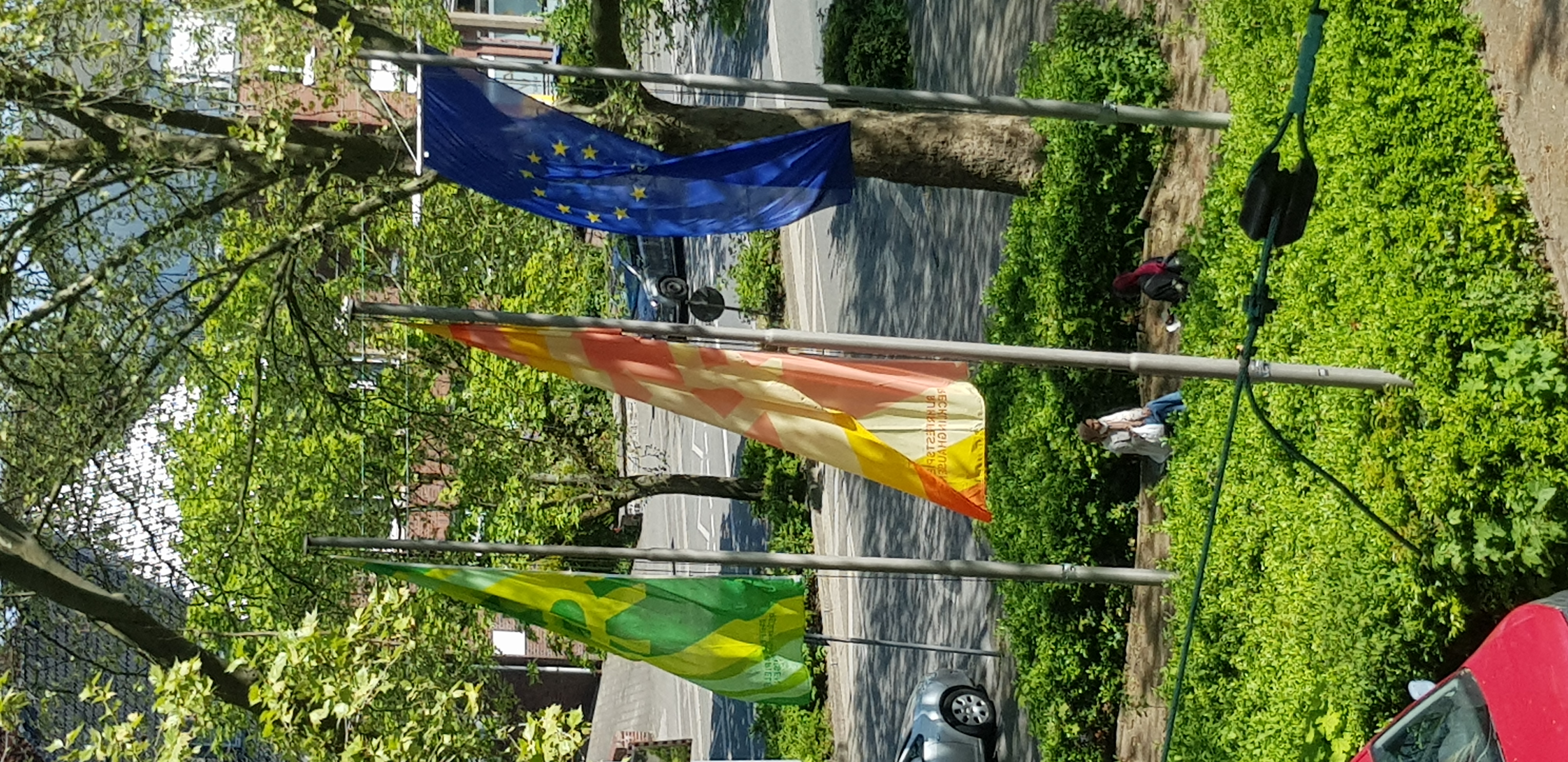 Flaggen vor dem THG 05 2022
